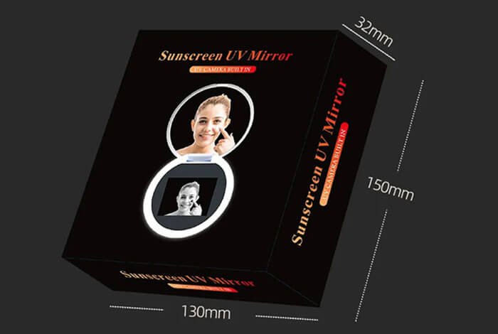 Packaging of sunscreen UV mirror